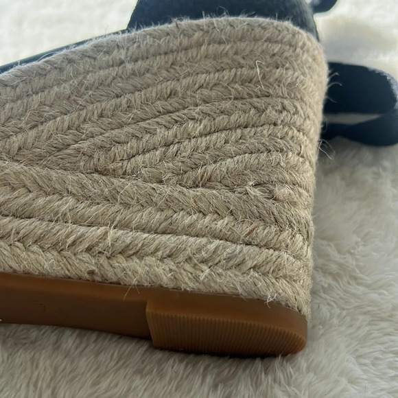 Cole Haan Sz 8.5 Cloudfeel Hampton Leather Top Knot Espadrille Wedge Sandals NEW - Picture 14 of 16